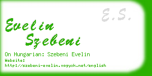 evelin szebeni business card